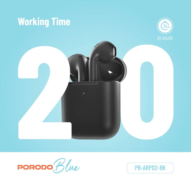 Porodo Blue Deep Bass Wireless  Earbuds 2